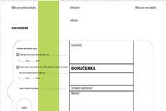 Obálka se zeleným pruhem