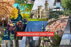 grafika - nejnavštěvovanější místa Česka