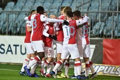 Radost fotbalistů Slavie