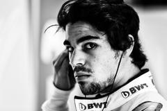 Lance Stroll při testech monopostu Force India po sezoně 2018