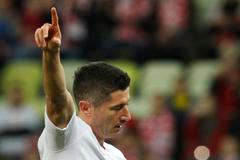 Robert Lewandowski v přípravném zápase s Českem (podzim 2018)