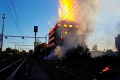 Požár sila u Svitav