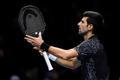 tenis, Turnaj mistrů 2018, Novak Djokovič při utkání s Alexanderem Zverevem