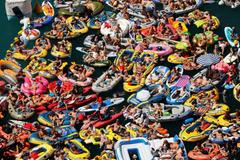 Počasí horko vedro Lucernské jezero Švýcarsko