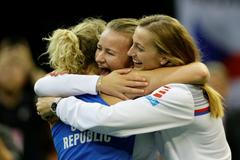 Česko USA Fed Cup radost