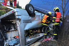 Třinec smrtelná nehoda kamionu s dodávkou