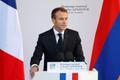 Emannuel Macron na pohřbu Charlese Aznavoura