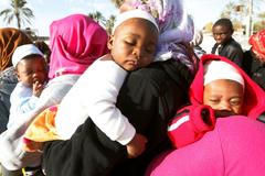 Migranti v Libyi, únor 2017