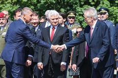 Den vítězství u památníku na Vítkově - Miloš Zeman, veteráni, vláda, pieta, oslava, 2018