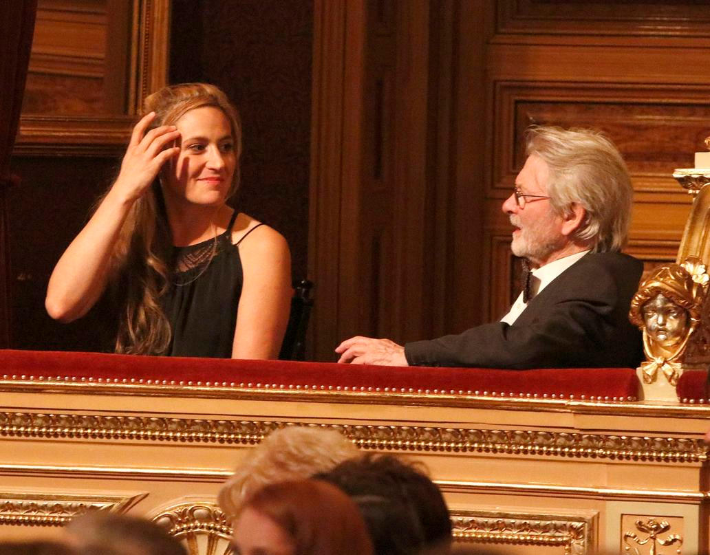 Týna s tátou Ladislavem Mrkvičkou na slavnostním vyhlášení 26. ročníku Ceny Thálie v roce 2019.