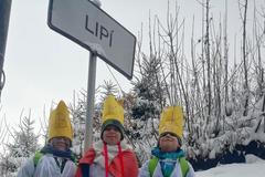 Tříkráloví sbírka 2019 - Lipí na Náchodsku - sníh