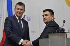 Tomáš Petříček a ukrajinský ministr zahraničí Pavlo Klimkin