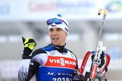 Trénink biatlonistů před stíhacím závodem v Novém Městě na Moravě 2018: Michal Krčmář