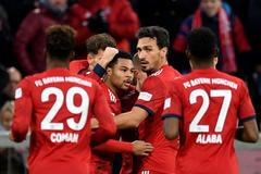 Serge Gnabry slaví gól Bayernu Mnichov