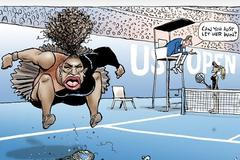 Karikatura Sereny Williamsové v Herald Sun