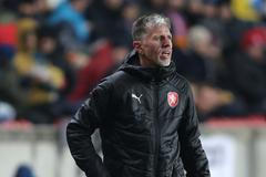 Jaroslav Šilhavý v zápase Ligy národů Česko - Slovensko.