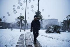 Řecko, kalamita, sněhová bouře