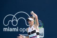 Markéta Vondroušová na turnaji v Miami 2019
