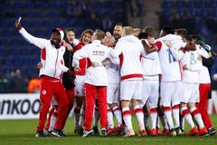 Genk - Slavia: Radost Slavie po postupu