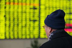 Čínská burza, pád akcií, ilustrační, index, akcie