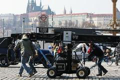 Natáčení v ulicích Prahy