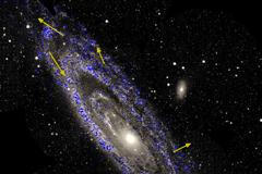 Galaxie v Andromedě, Andromeda, pohyb hvězd