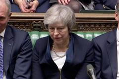 Theresa Mayová po úterním hlasování.