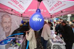 Předvolební mítinky na Andělu v Praze - ANO, KSČM, SPO, Realisté