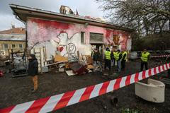 Vyklízení Sociálního centra Klinika v Praze, 10.1.2018