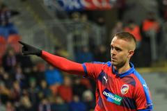 Luděk Pernica slaví gól v zápase EL Plzeň - Dinamo Záhřeb