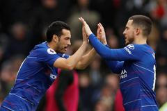 Premier League: Fulham vs Chelsea: Eden Hazard, Pedro