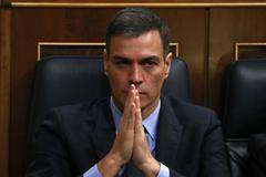 Španělský premiér Pedro Sánchez v parlamentu.