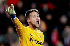 Tomáš Vaclík v odvetě osmifinále Evropské ligy Slavia Praha - FC Sevilla