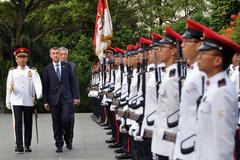 Český premiér Andrej Babiš při návštěvě Singapuru.