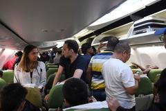 Letadlo paluba pasážeři