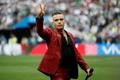 Robbie Williams zpívá na slavnostním zahájení fotbalového MS 2018 v Rusku.