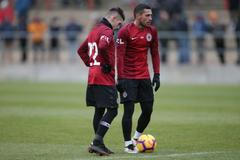 fotbal, příprava, Sparta - České Budějovice, Srdjan Plavšič a Nicolae Stanciu