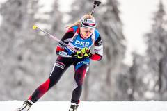 Eva Puskarčíková při sprintu v Oberhofu 2019