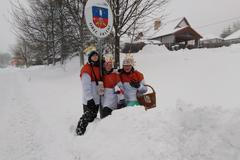 Tříkrálová sbírka 2019 - Sklené, Ždár nad Sázavou - sněhová kalamita