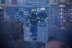 požár přípotoční hasiči ilustrace ilustrační