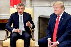 Prezident Spojených států Donald Trump přivítal českého premiéra Andreje Babiše v Bílém domě