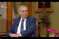 Prezident Miloš Zeman v pořadu TV Barrandov Týden s prezidentem