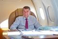 Andrej Babiš v letadle do USA