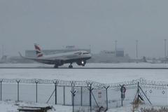 Letiště Praha, sníh, počasí