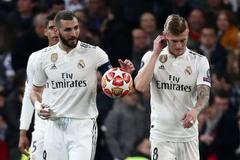 Karim Benzema a Toni Kroos po vyřazení z LM 2018-19
