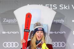 sjezdové lyžování, Světový pohár 2018/2019, vítězka slalomu v Záhřebu Mikaela Shiffrinová