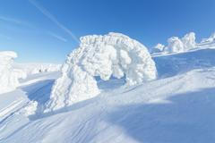 Krkonoše, zimní stezka z Lysé hory na Vrbatovu boudu