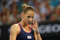 Karolína Plíšková na turnaji v Brisbane 2019