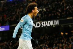 Manchester City se raduje z branky Leroye Saného