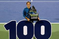 Roger Federer na turnaji v Dubaji